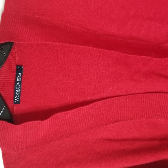 Wool Overs Women's popover cropped sweater sz large - Picture 4 of 5